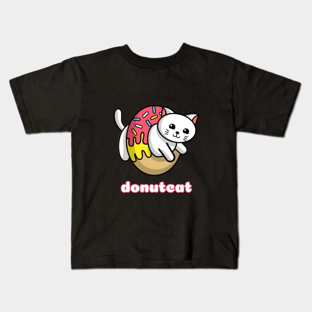 Donutcat Kids T-Shirt by attire zone